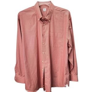 Peter Millar Mens Shirt Size XL Long Sleeve Button Down Red